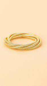 Ina Multi Metal Spring Bracelet - Gold